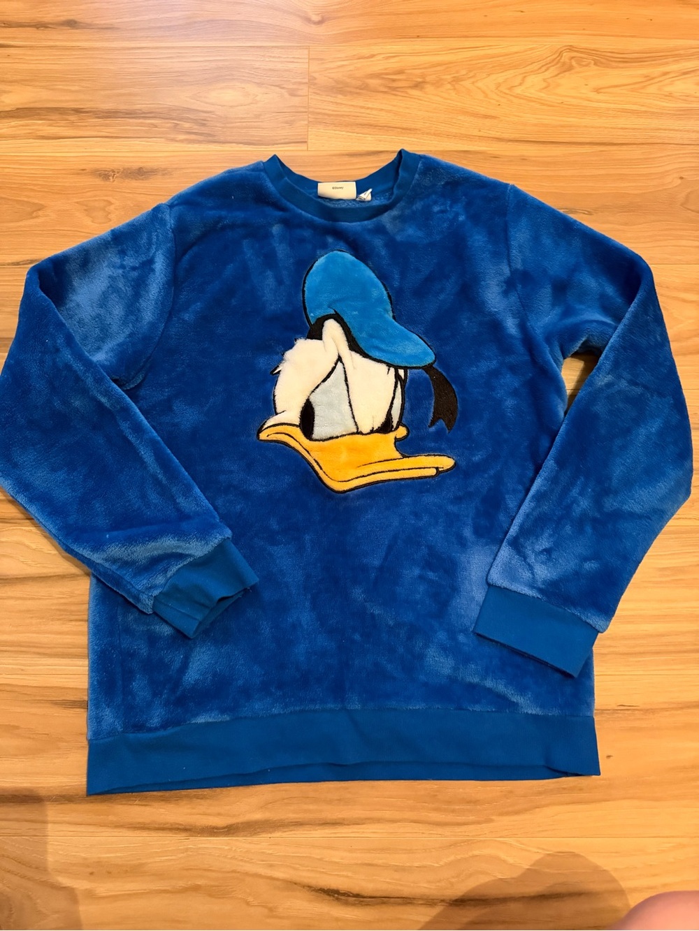 Disney Royal Blue Donald Duck Plush Crewneck Sweater